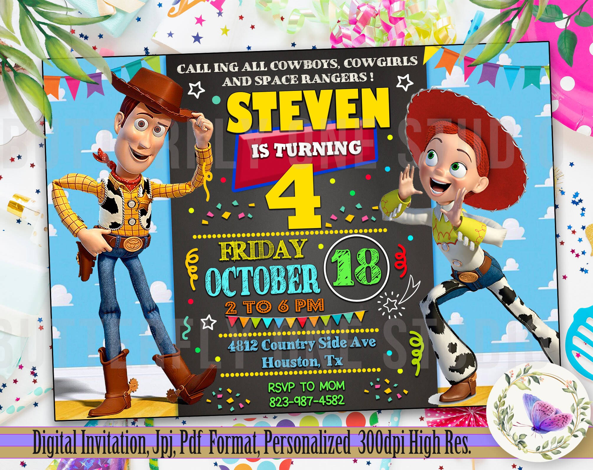 Printable Toy Story Invitation Toy Story 4 Invitation Boy Etsy