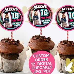 Printable Musical Cupcake Toppers, Musical Custom Cupcake Topper, Customizable Cupcake Toppers,Party Decor, Musical Party , Digital File Jpg