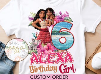PNG  Moana  T-shirt Birthday Girl , Png  Digital File , Moana Girl Tshirt Design ,Png  Moana  Birthday Girl , Png Digital File, Sublimation