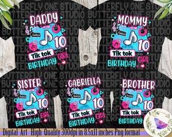 Musical Birthday Girl Iron Transfer, Png Digital File, Musical Birthday Party  T-shirt Images, Dtg Prints,  Personalized,  Birthday Clothing