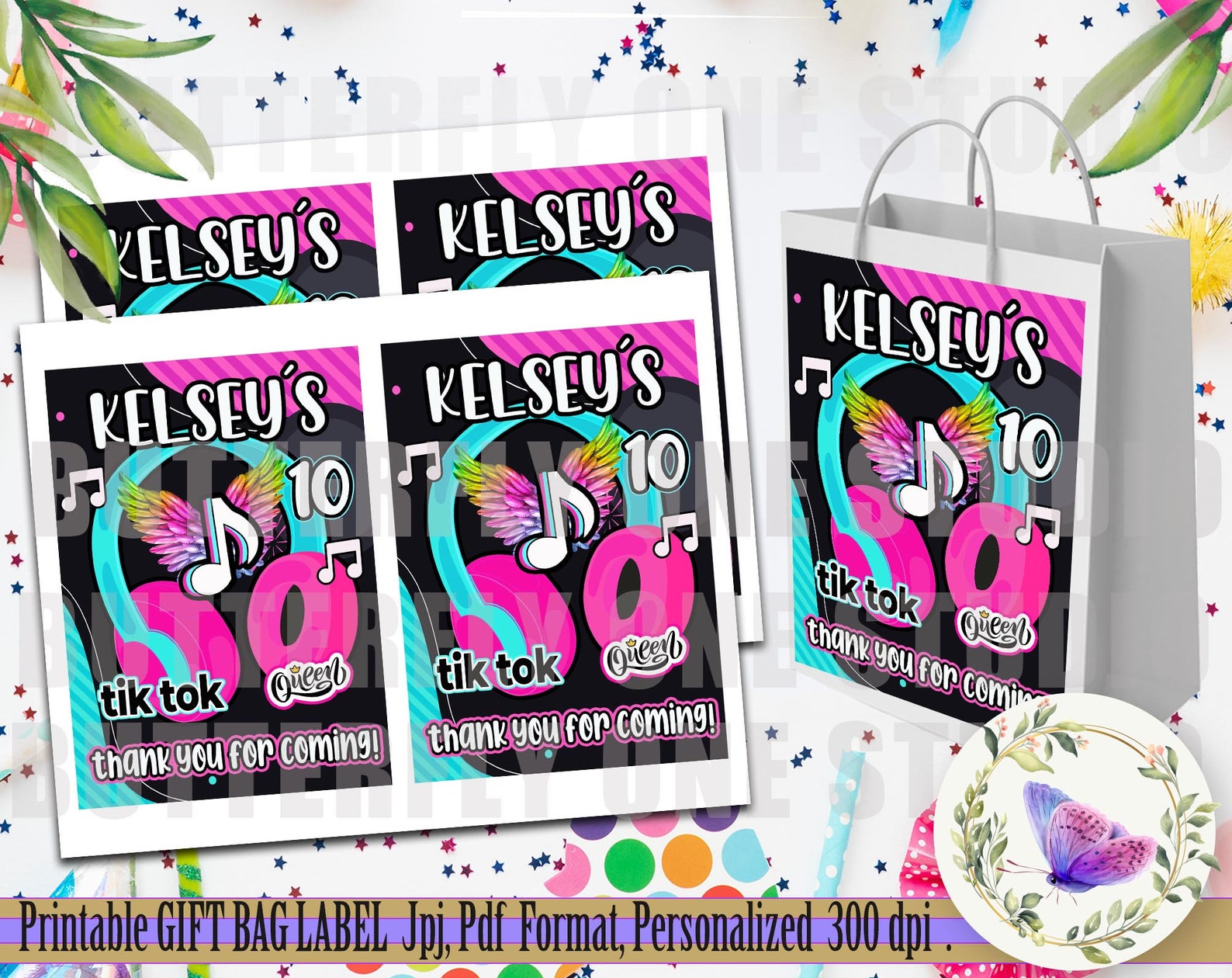 Musical Gift Bag Labels Printable Favor Labels for Gift Etsy