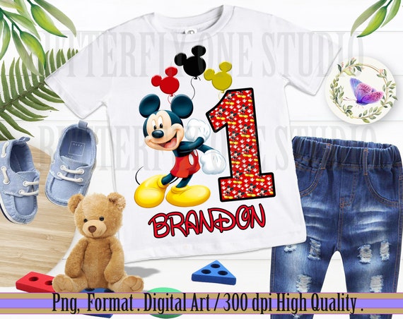 PNG Mickey Mouse T-shirt Birthday Boy 