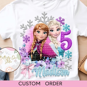 PNG Frozen T-shirt Birthday Girl , Png  Digital File , Frozen Girl Tshirt Design ,Png  Frozen Birthday Girl , Png Digital File, Sublimation