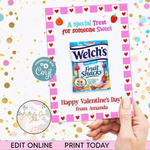 Tarjeta de regalo de San Valentín de Berry Gummies imprimible, tarjeta de regalo de intercambio de aula de bayas para San Valentín, plantilla de regalo de San Valentín de Berry Gummies