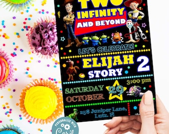 Kids Toy Story Instant Download, Toy Story Invitation, Toy Story Digital Invite, Print Yourself . Party Invite, Instant Download, Corjl App.
