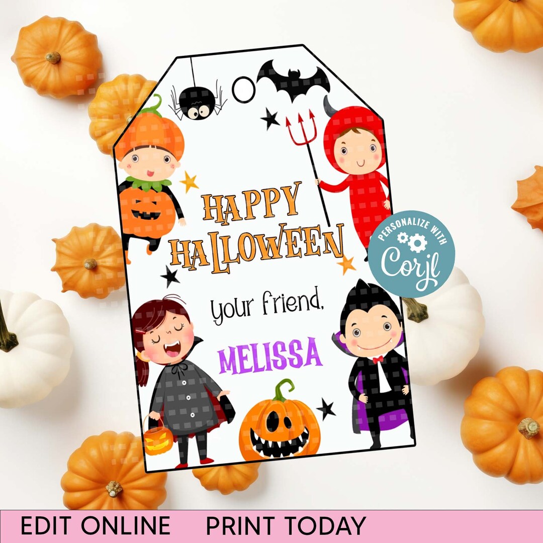 Editable Halloween Costume Thank You Tags, Halloween Spooktacular ...