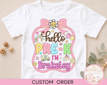 PNG Pre School Girl Design, Pre-K Girl Design, Cute Girl School Tshirt Design, Groovy  Pre-School Girl Digital File, Sublimation, DGT print