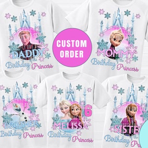 PNG Frozen 2  Digital Png, T-shirt Design Birthday Girl,Png Digital File, Frozen 2  Girl Birthday , Personalized, Sublimation, Png  Digital