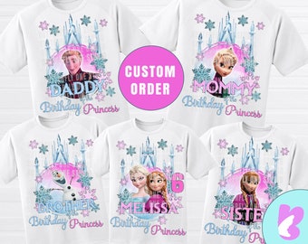 PNG Frozen 2  Digital Png, T-shirt Design Birthday Girl,Png Digital File, Frozen 2  Girl Birthday , Personalized, Sublimation, Png  Digital