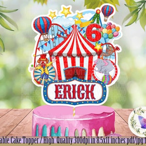Editable Birthday Cake Topper Printable Template Birthday - Etsy