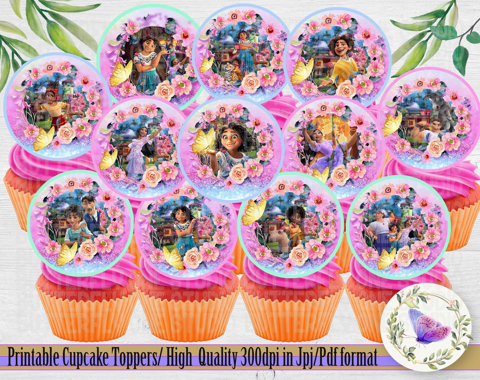 Printable Encanto Cupcake Toppers Encanto Party Cupcakes Etsy