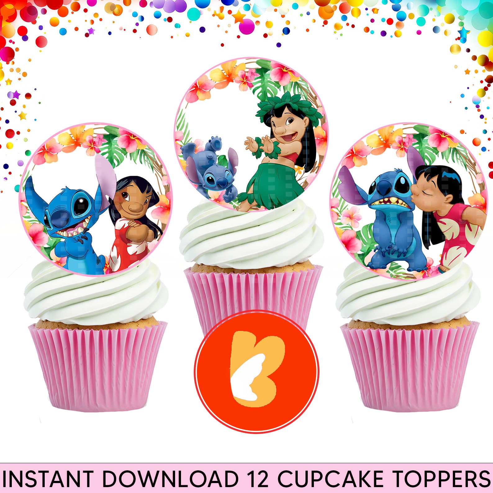 Printable Lilo And Stitch Party Cupcakes Toppers Stitch Party Etsy Il Fullxfull.5414492483 Hqmr