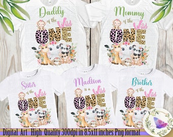 PNG Wild One Birthday T-shirt Digital File,  Birthday Girl ,Png Digital File, Wild One Birthday Party, Family Tshirt Designs, Wild One Party