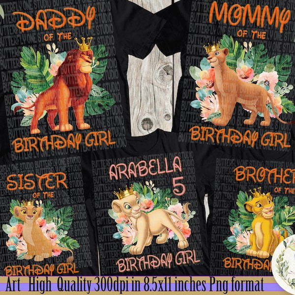 Png Lion King Family design, Png Digital File, Png Lion King ,  Dtg prints, Lion King, Nala  Family Tshirt Design, Lion King Birthday Party