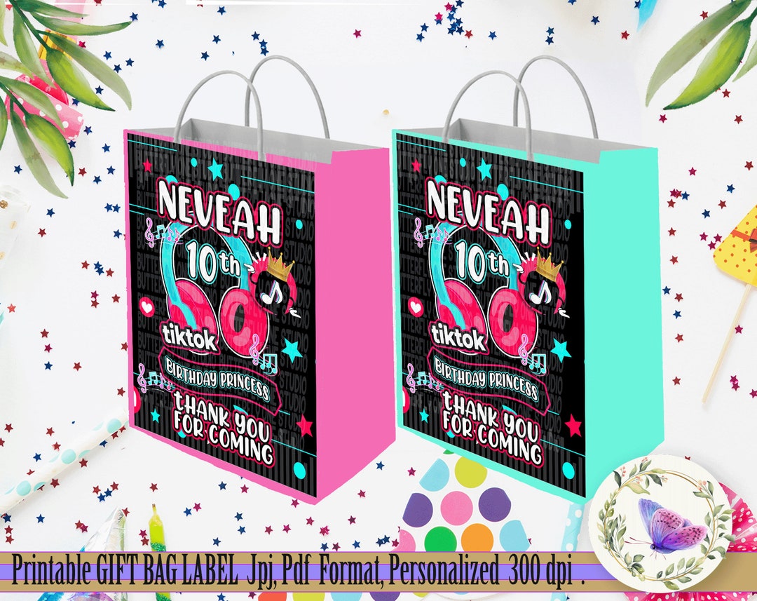 Musical Gift Bag Labels, Printable Favor Labels for Gift Bag,musical