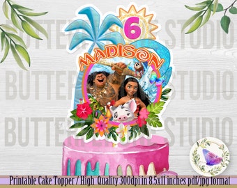Moana Cake Topper Printable Etsy