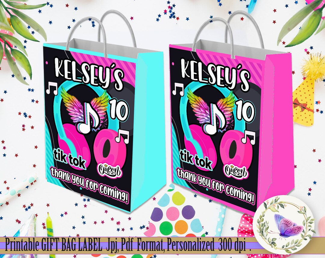 Musical Gift Bag Labels, Printable Favor Labels for Gift Bag,musical