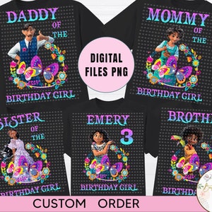Png PACK / BUNDLE Encanto Family, Png Digital File, Iron Transfer, Dtg prints, Encanto Family  Design, Encanto  Birthday Party, Customizable