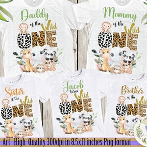 PNG Wild One Birthday T-shirt Digital File, Birthday Boy, Png Digital File, Wild One Birthday Party, Family Tshirt Designs, Wild One Party