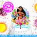 Editable Moana Birthday Cake Topper Printable Moana Birthday Party ...