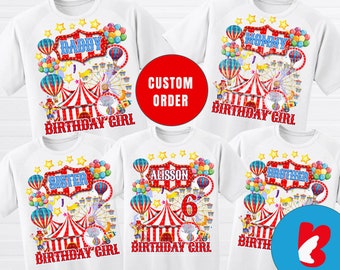 Png Circus Pack /Bundle  Birthday Boy/Girl ,  PNG Tshirt design, Digital file, Carnival  Birthday, DTG print, Sublimation, Circus Party Png