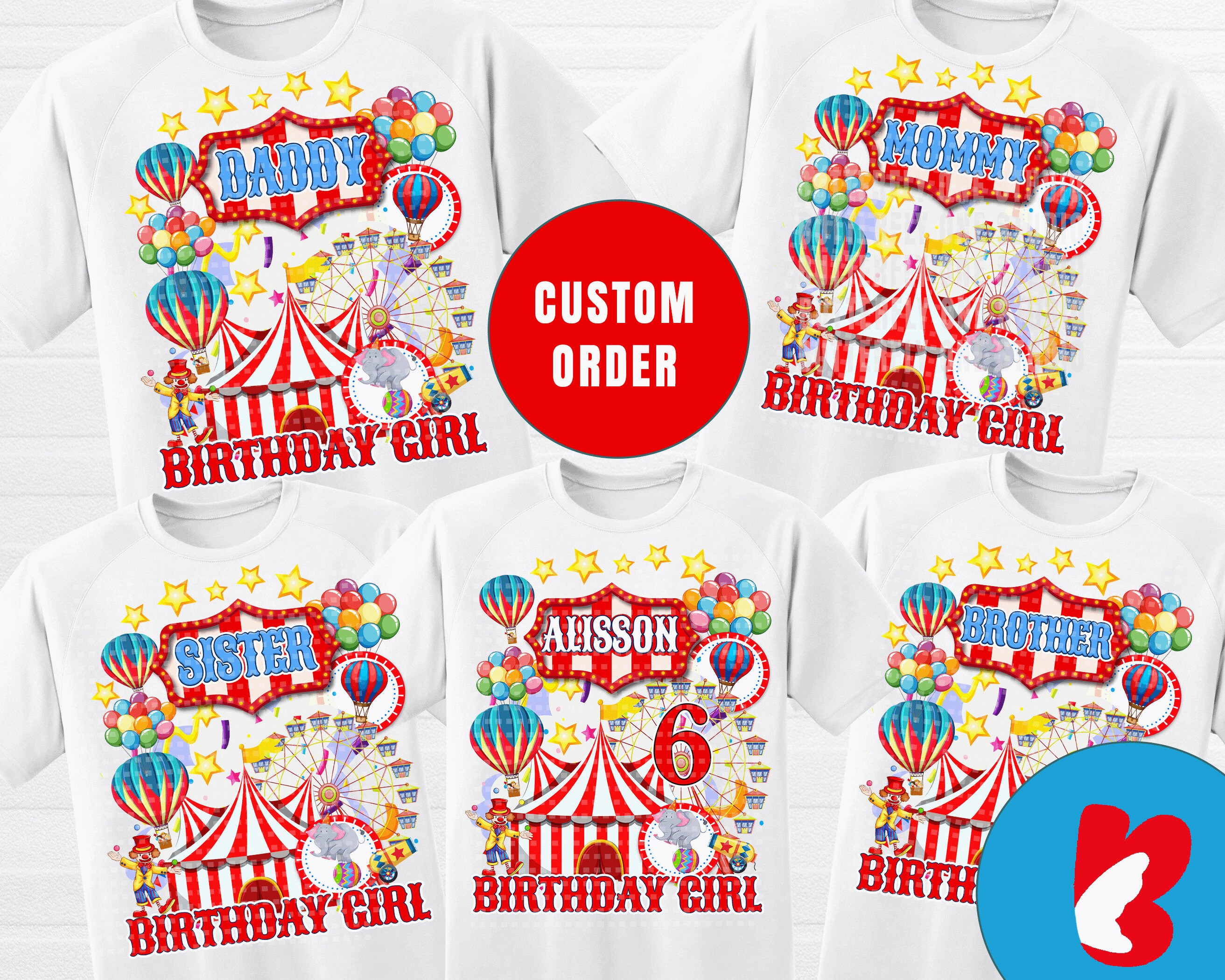 Png Circus Pack /bundle Birthday Boy/girl , PNG Tshirt