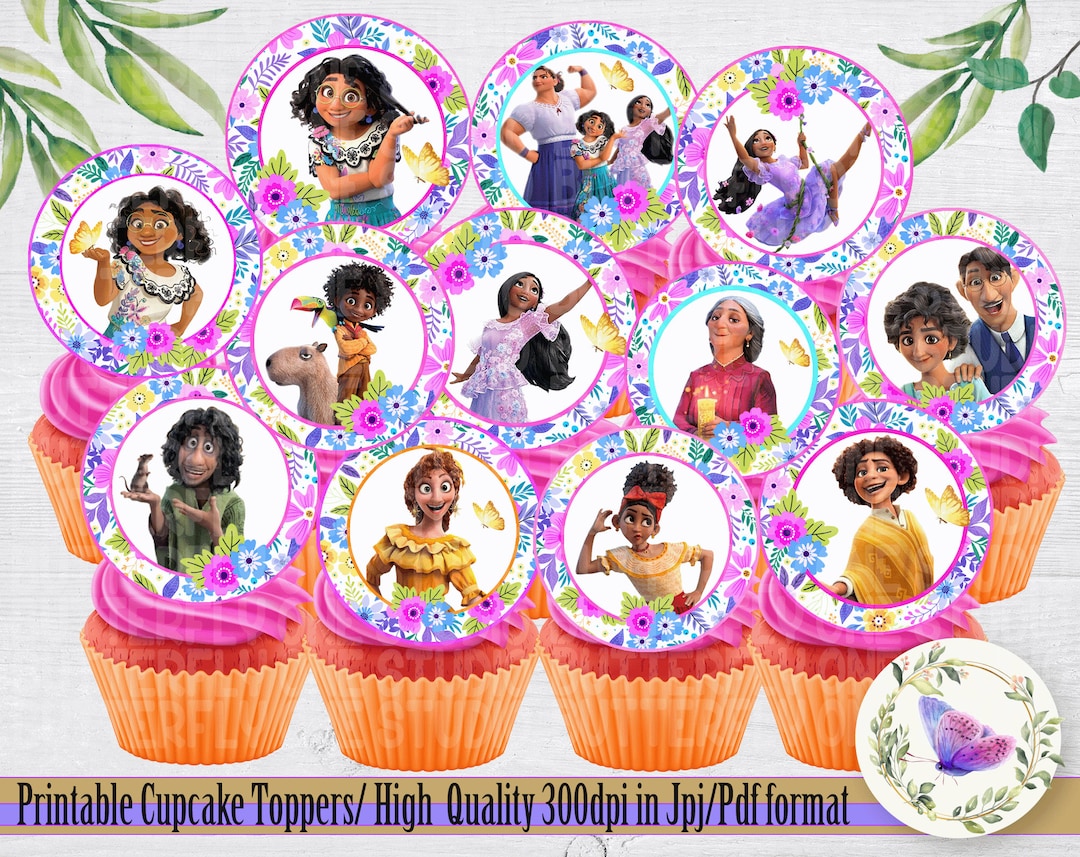 Printable Encanto Cupcake Toppers Encanto Party Cupcakes Etsy