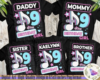 Musical Birthday Girl Iron Transfer, Png Digital File, Musical Birthday Party  T-shirt Images, Dtg Prints,  Personalized,  Birthday Clothing