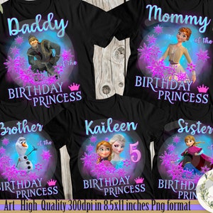 PNG Frozen 2  Digital Png, T-shirt Design Birthday Girl,Png Digital File, Frozen 2  Girl Birthday , Personalized, Sublimation, Png  Digital