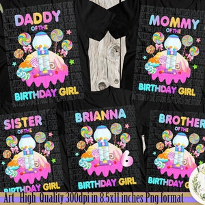 PNG, Candyland Birthday Theme, Png Digital File, Sublimacja, Candyland Mommy, Daddy Birthday, Spersonalizowane, Candyland Digital File