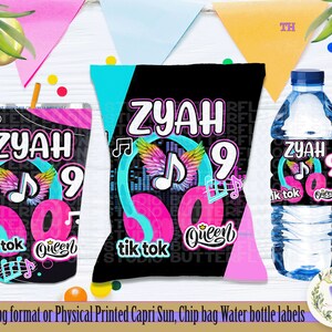 Musik Chip Tasche Geburtstag Mädchen, Digitale Datei Musical Chip Bag, Party Dekor, Musical Party Thema, Musical Digital Chip Bag, druckbares Dekor