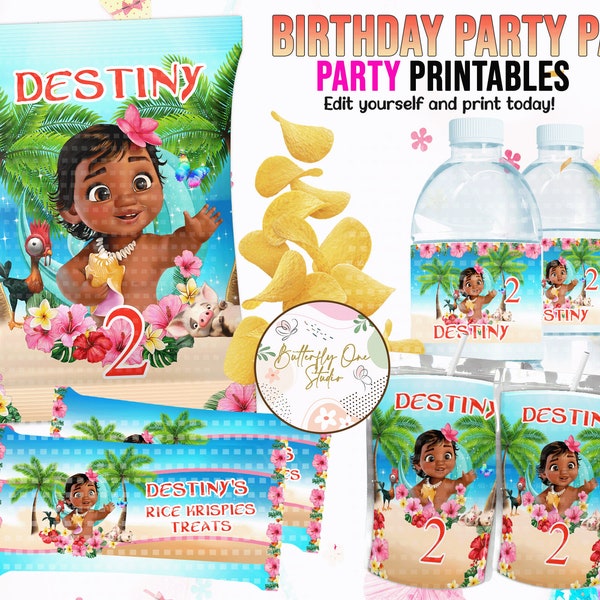 Baby Moana Party Supplies - Etsy