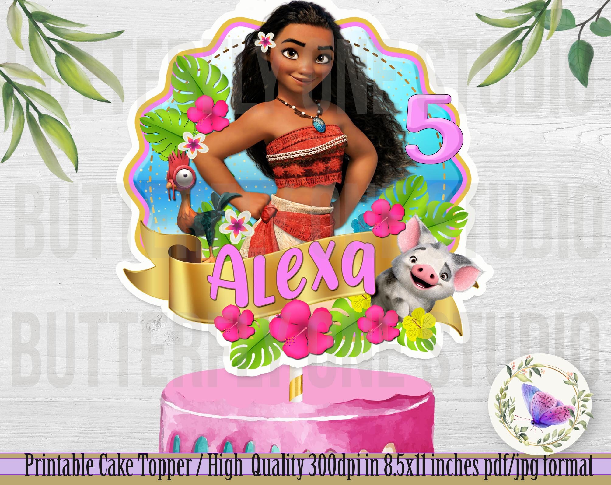 Printable Moana Birthday Cake Topper Moana Birthday Party Etsy Printable Moana Birthday Cake Topper Moana Birthday Party Etsy