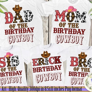 Festa di compleanno cowboy PNG, Design Png, Festa di compleanno cowboy, Personalizza, Trasferimento ferro Png, File digitale, Festa cowboy, Sublimazione, Stampa Dtg