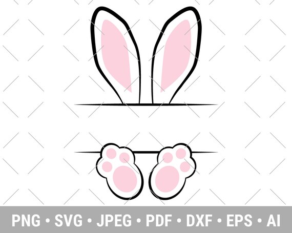 Oreilles de lapin Svg, Oreilles de lapin mignon Svg, Lapin lapin Svg,  Pâques Svg, Png, Dxf -  France