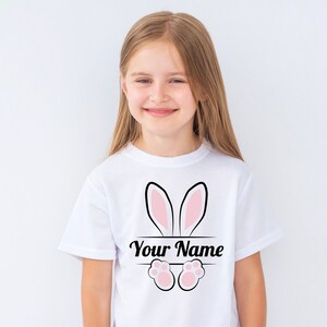 Easter Bunny Ears & Feet Easter SVG Custom Name Digital | Etsy