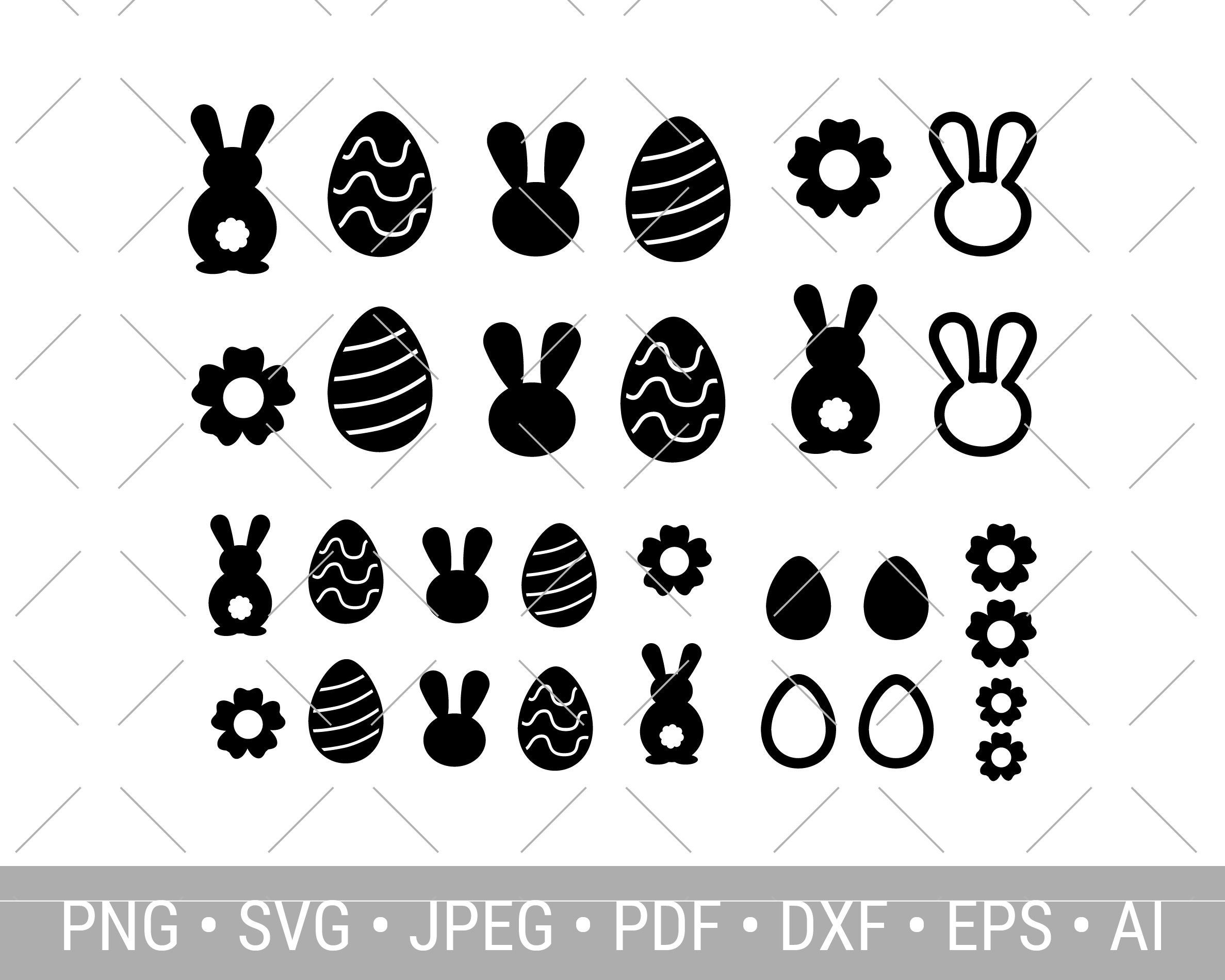 Easter Bunny Nail Decals SVG Bundle Etsy España