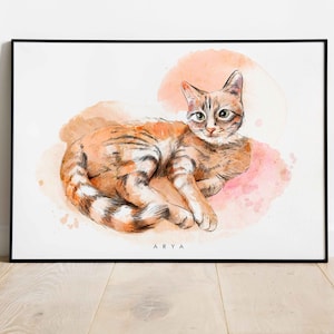 PORTRAIT D’ANIMAL PERSONNALISÉ dessin à partir d’une photo, Peinture pour animaux de compagnie à l’aquarelle, Cadeau de perte d’animal de compagnie, Illustration d’animal de compagnie, Peinture de chien, Dessin d’animal de compagnie, Portrait de chat