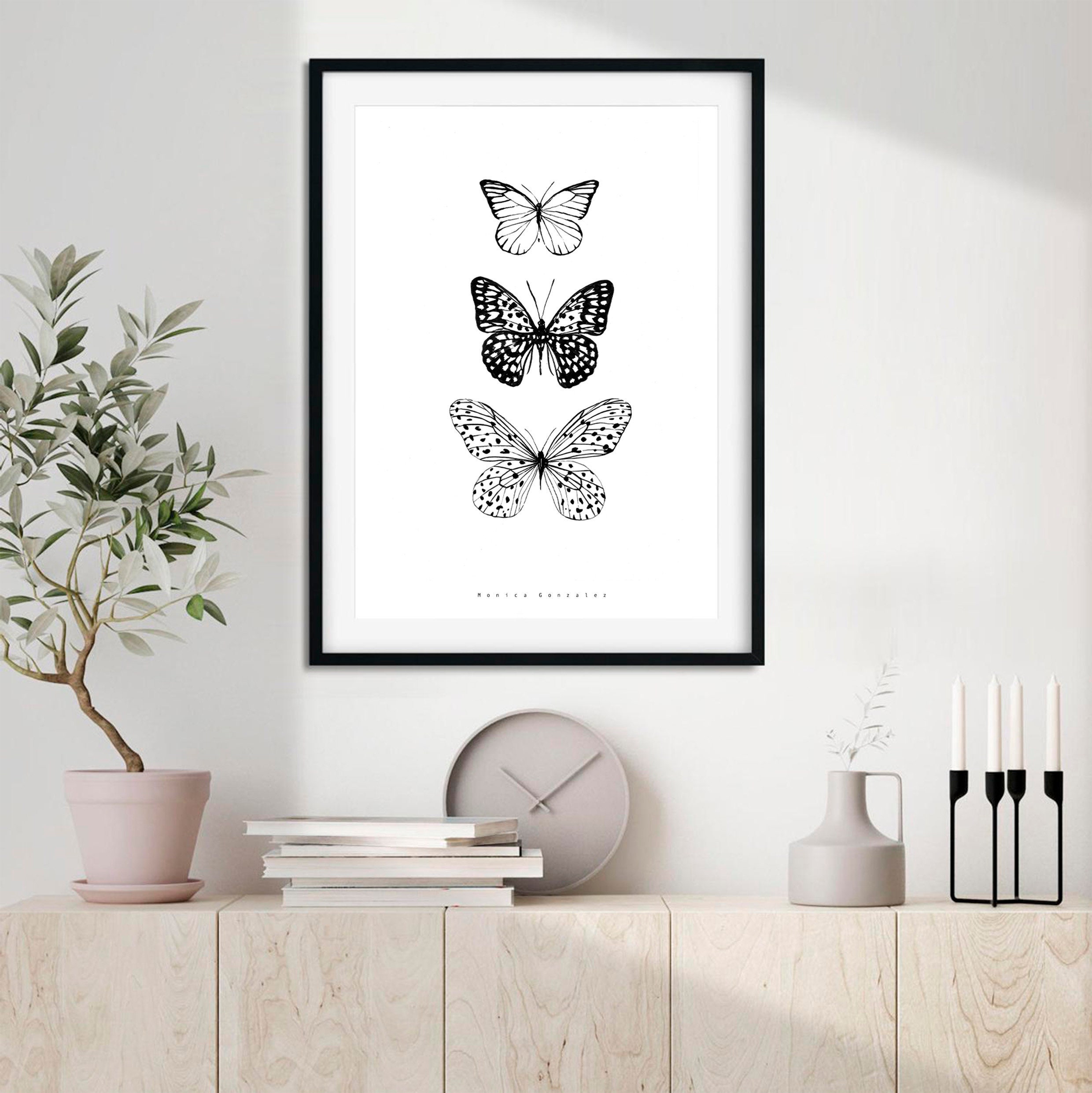 BUTTERFLY ART PRINT Monarch Printable Nature Study | Etsy