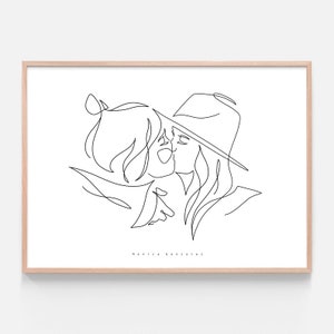CUSTOM PORTRAIT, Personalised line drawing from photo, Minimal couple illustration, One line art, Drawing from photo, Digital art