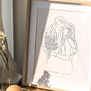 CUSTOM LINE DRAWING, Custom Illustration, Art commission, Custom family portrait, Couple portrait, Personalised Gift, Digital prints