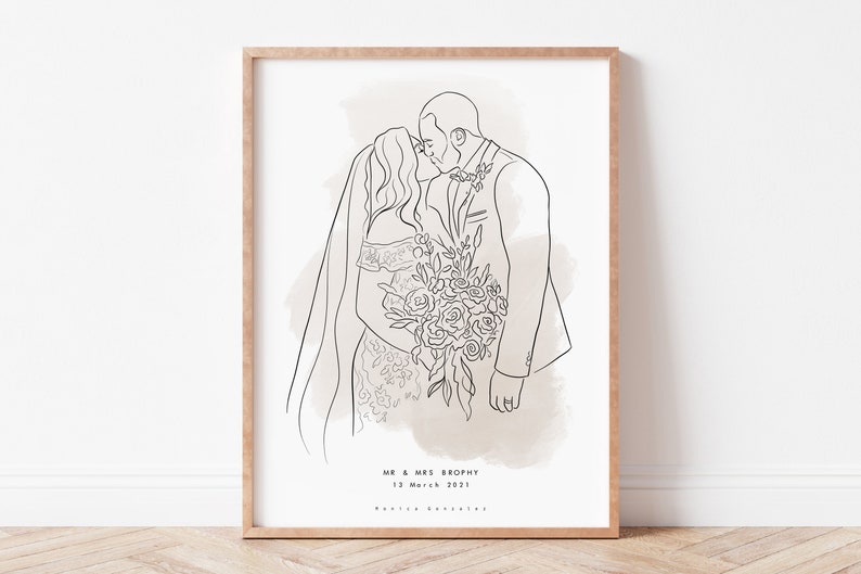PAPER ANNIVERSARY gift, Wedding gift for couple, 1st anniversary gift, Couple portrait, Gift for wife, Parents wedding gift, Groom gift image 8