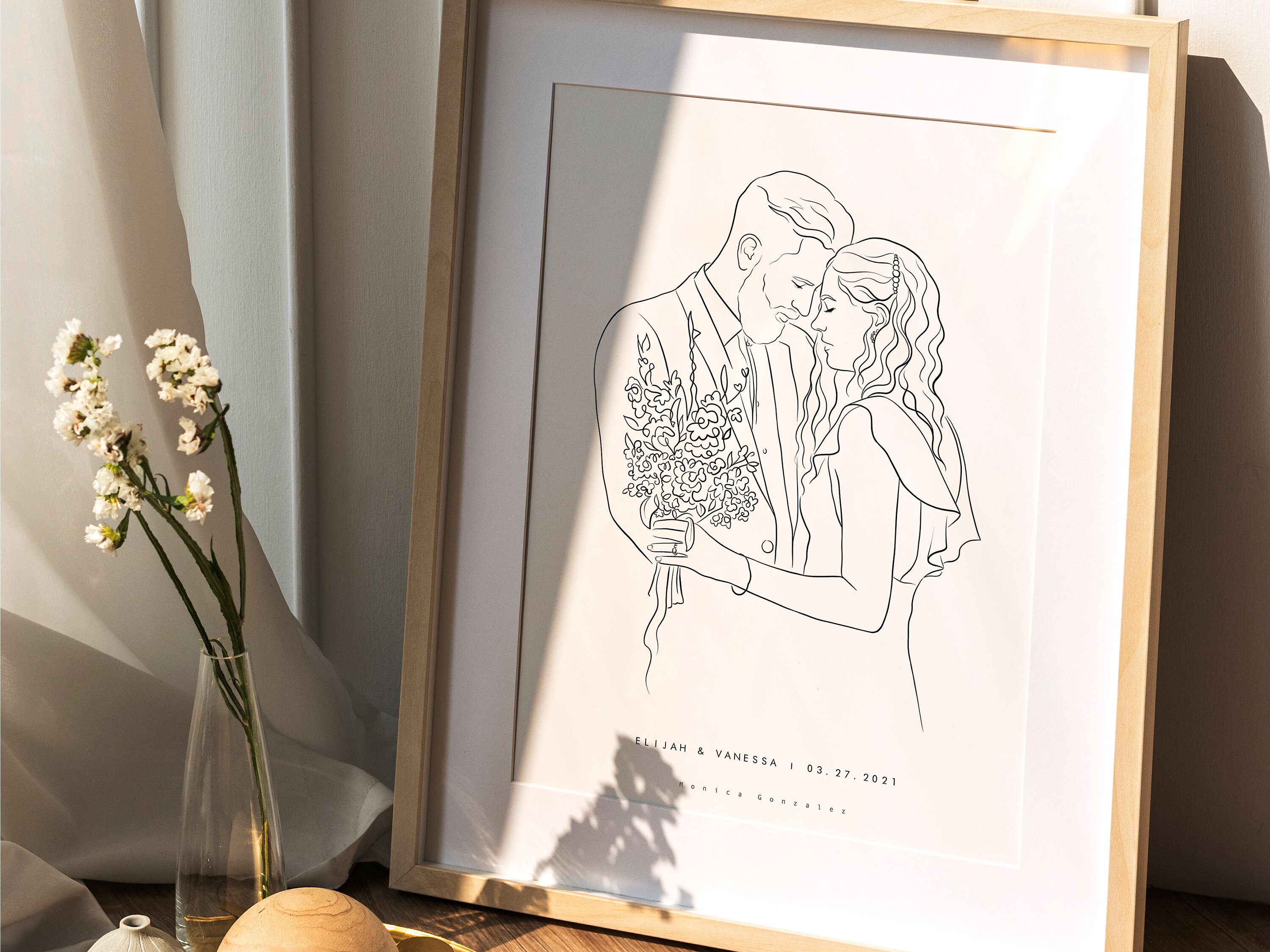 Wedding couple drawing – TRUE IMAGE FINE ART