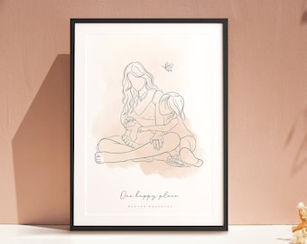 CUSTOM LINE DRAWING, Benutzerdefinierte Illustration, Digitale Kunst, Line Art, Benutzerdefinierte Porträt, Familien Porträt, Paare Porträt, personalisiertes Geschenk