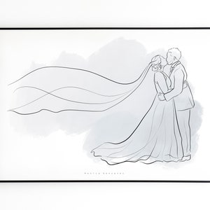 CUSTOM LINE DRAWING, Custom couple portrait, Family portrait illustration, Line art from photo, Faceless portrait, Fine line digital drawing