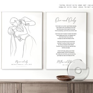 PAPER ANNIVERSARY gift, Wedding gift for couple, 1st anniversary gift, Couple portrait, Gift for wife, Parents wedding gift, Groom gift image 4