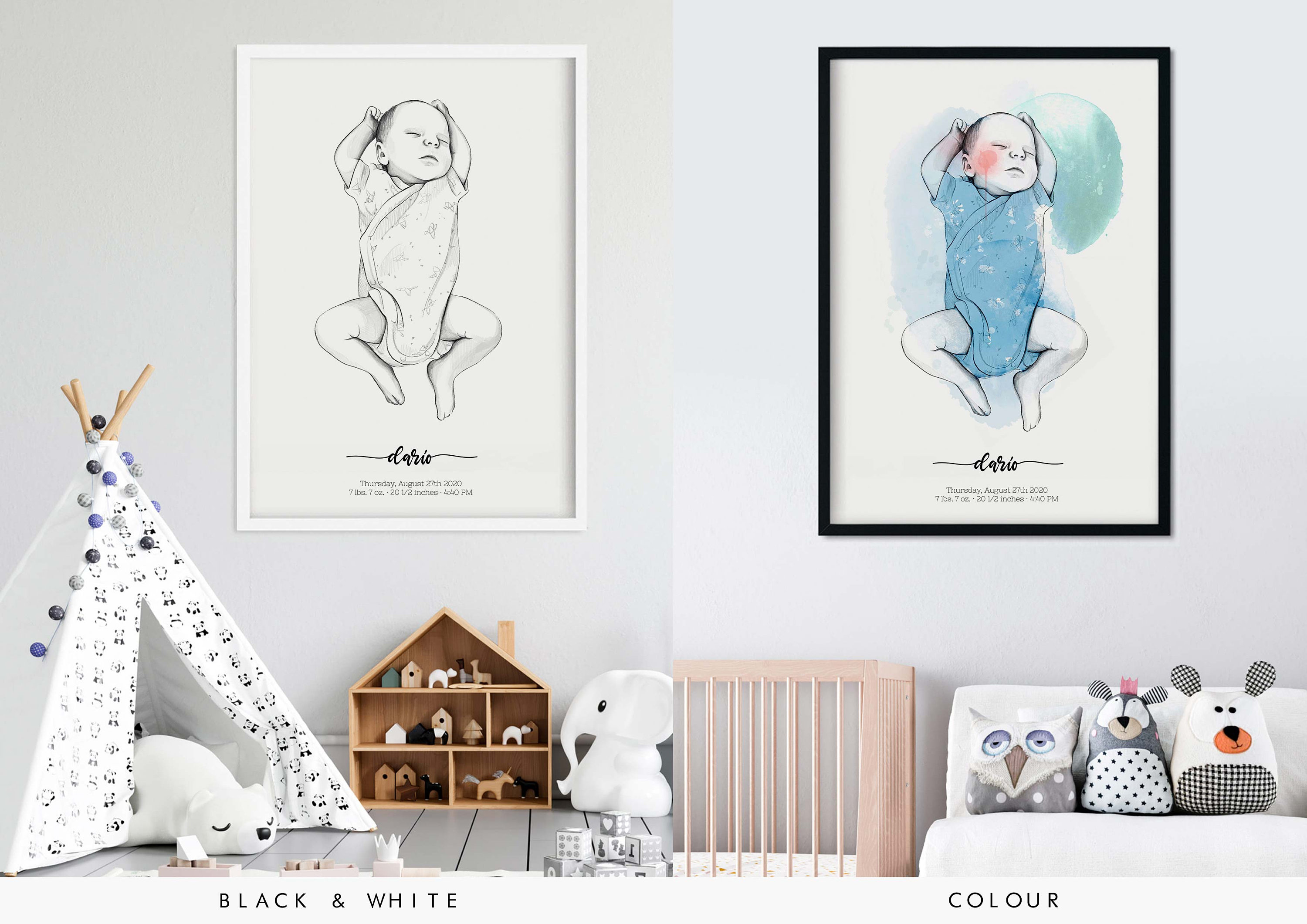 CUSTOM BIRTH POSTER Scale, Birth Poster, Newborn Gift, Baby Welcome ...