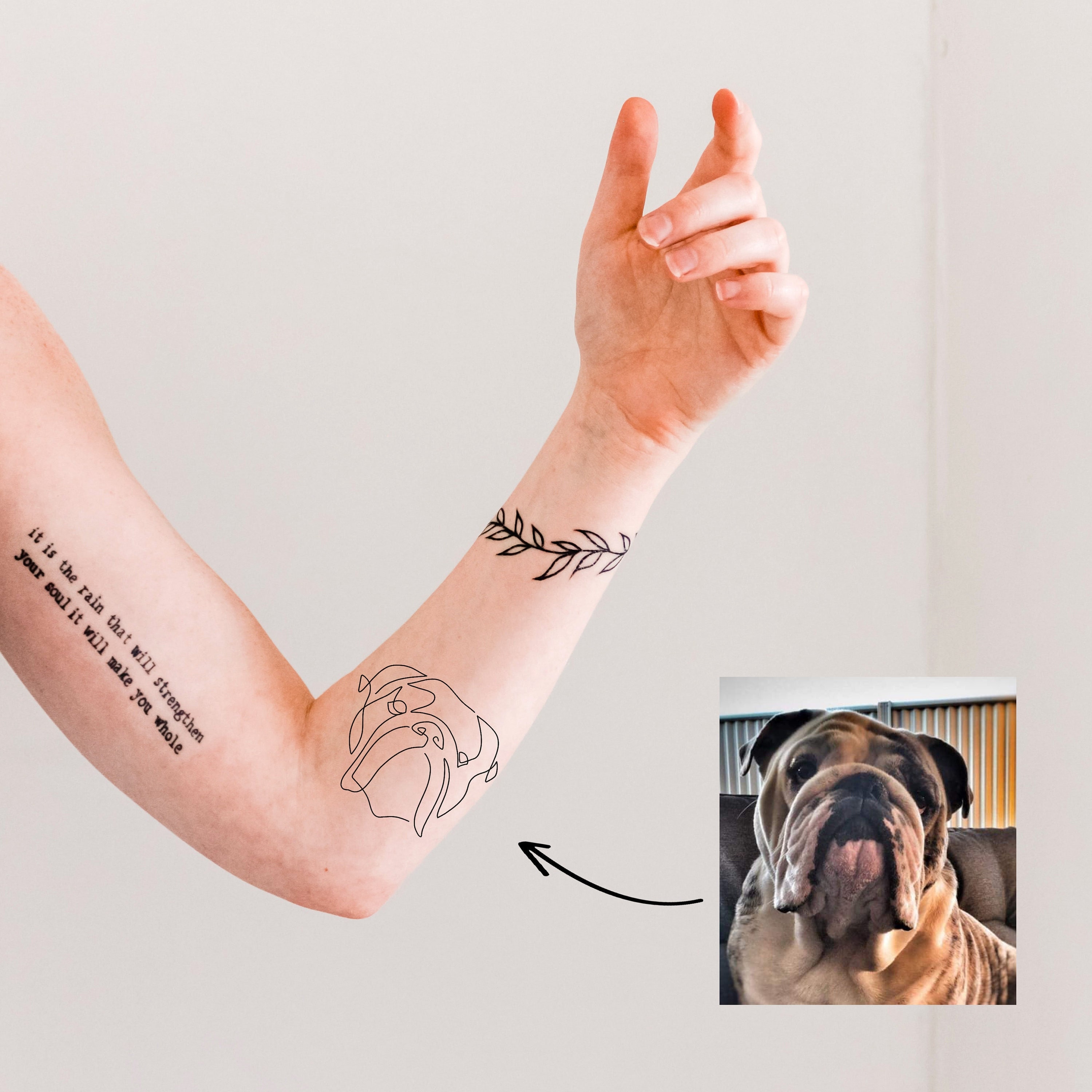 CUSTOM TATTOO DESIGN Line Art Tattoo Pet Tattoo Custom Line - Etsy