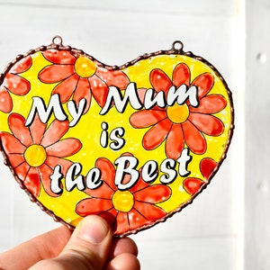 Quote stained glass suncatcher Custom Quote ornament Text on glass window hanging