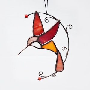 Kolibri Glasmalerei Fensterbehang Suncatcher Vogel Gartendeko Kolibri Suncatcher